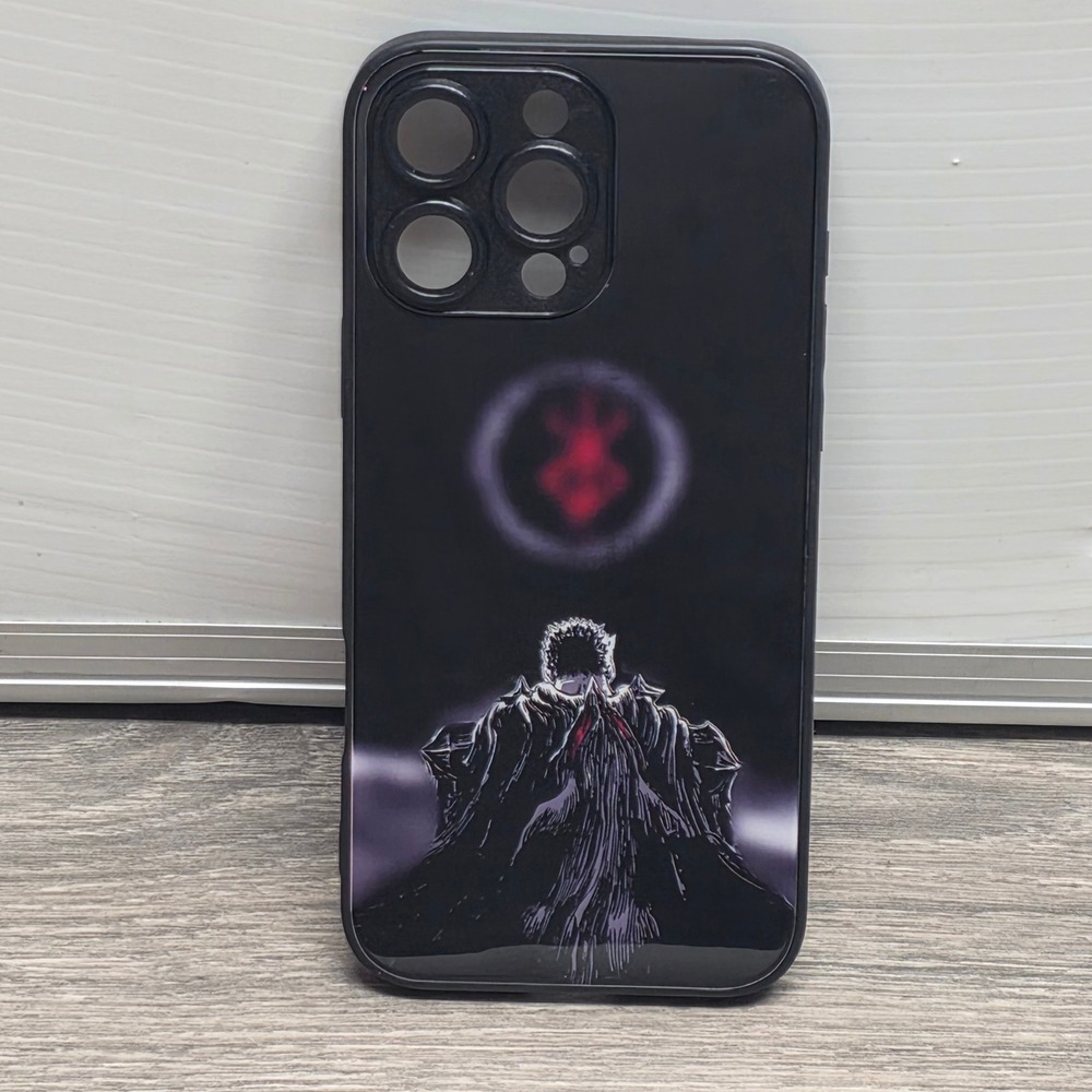 Berserk Guts Anime Phone Case for iPhone 16 Pro Max Black Brand of Sacrifice - Picture 2 of 9